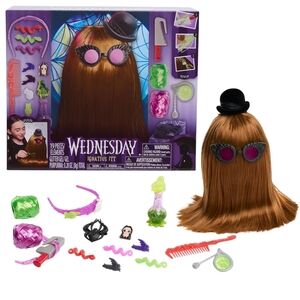 Wednesday - Ignatius Itt Cousin It Styling Head 19 Piece Hair Accessories - NEW